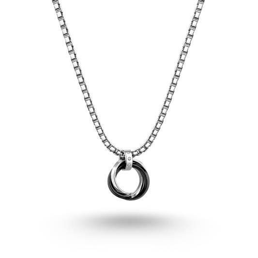 Infinity Rings Pendant (BLACK)