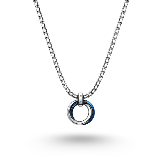 Infinity Rings Pendant (BLUE)
