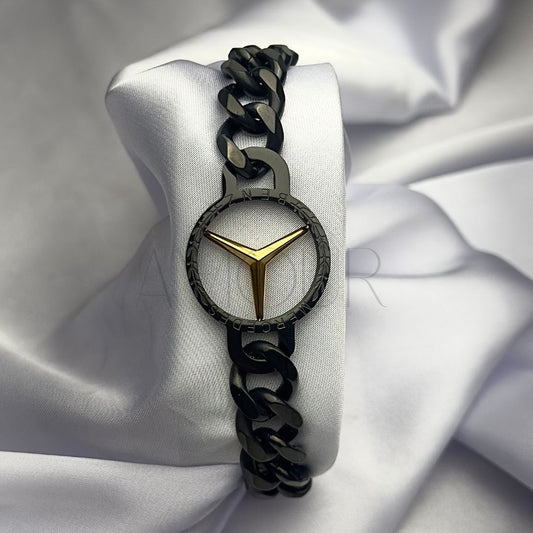 Mercedes Chain Bracelet (BLACK)