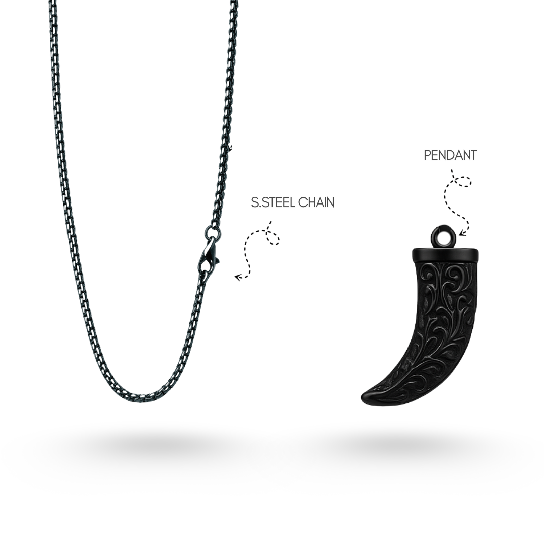 Tiger Teeth Pendant (BLACK)